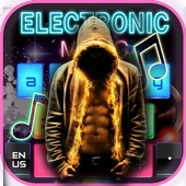 Electronic music DJ keyboard icon