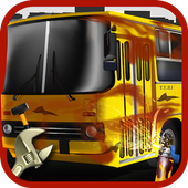 Crazy Bus Mechanic Garage icon