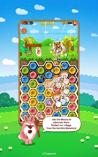 LINE Pokopang - puzzle game! screenshot 1