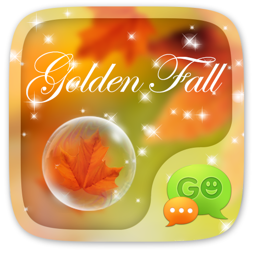 GO SMS  GOLDEN FALL THEME أيقونة