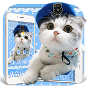 Cute Kitty Theme with Uniform Hat icon