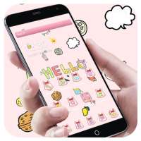 Cartoon pink cute butterfly theme pink skirt icon on 9Apps