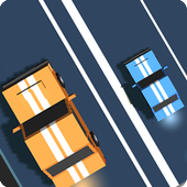 Two Cars in 3d icon