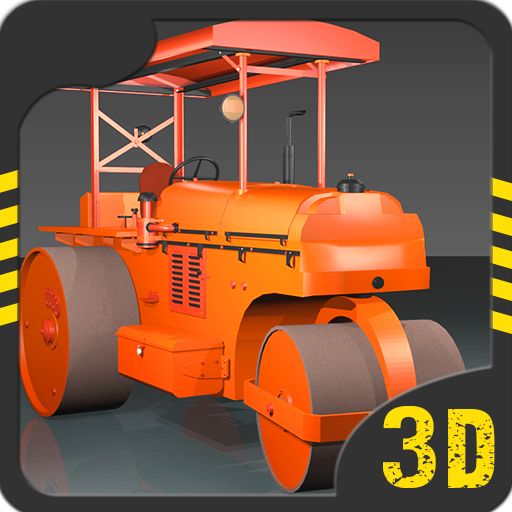 Road Roller Construction 3D icon