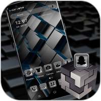 3D Black Cube Theme