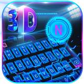 Tema Keyboard 3D Blue Tech on 9Apps