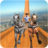 Mega Ramp Horse Cart Stunt Racing icon