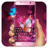 Glow butterfly keyboard icon