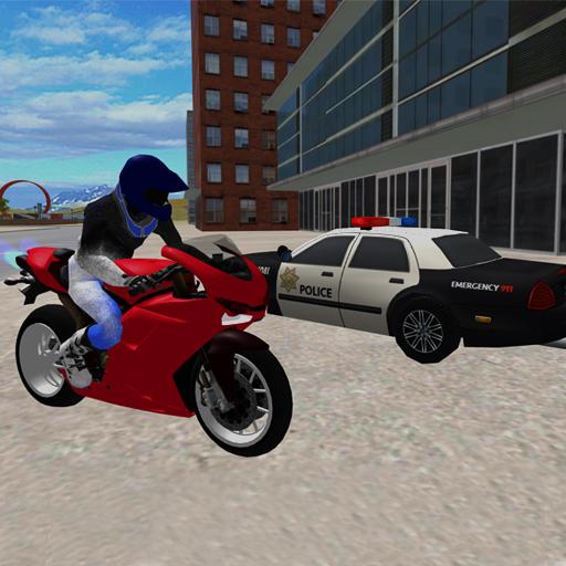 Bike Rider vs Cop Car City Police Chase icon