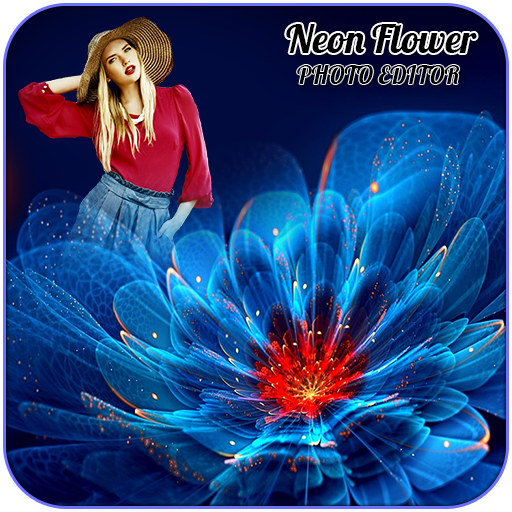Neon Flower Photo Frames icon
