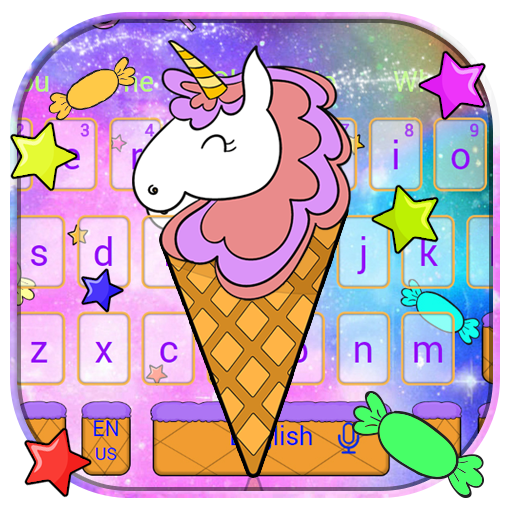 Galaxy Cute Unicorn Ice Cream Keyboard Theme icon