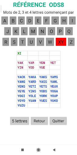 Mots scrabble 2 à 5 lettres screenshot 6