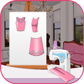 Girls Games sewing Clothing icon