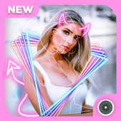Spiral Effect - 3D Neon Photo Editor أيقونة
