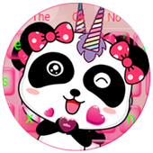 Pink Panda Unicorn Keyboard icon