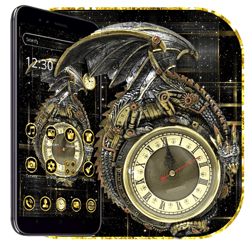 Golden Old Clock Theme⏰ icon