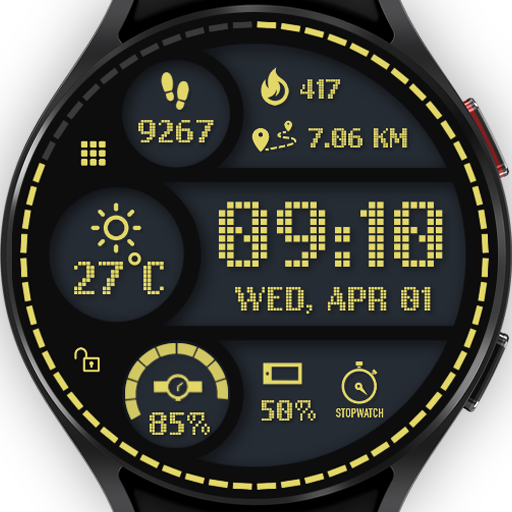 Sporty Digital Watch Face icon