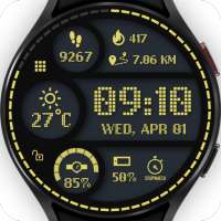 Sporty Digital Watch Face on 9Apps