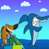 Fight Shark in Blue water icon