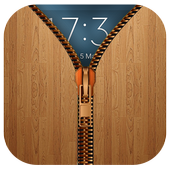 Wood Zipper Lock Screen icon
