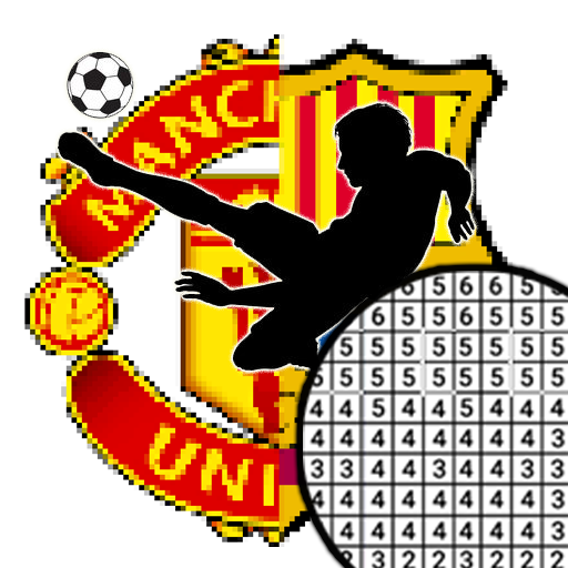 Football Logo coloring By Number:Pixelart icon