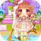 Dolls Makeover Room : Princess - Cleaning - Game icon