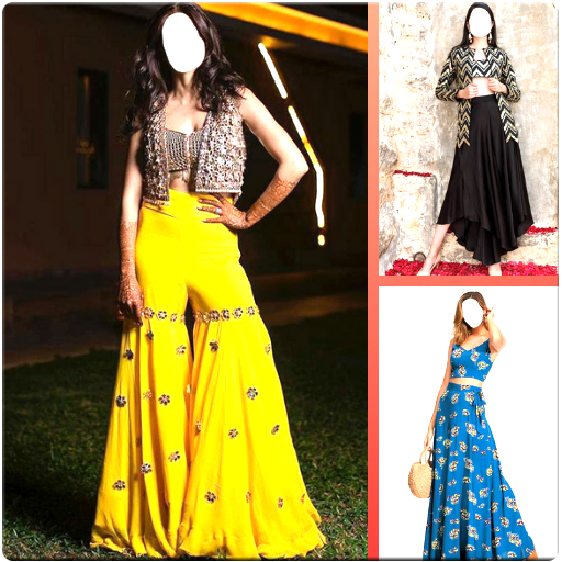 Women Stylish photo suit editor icon