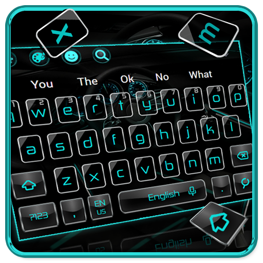 Real Man Blue Keyboard Themes أيقونة
