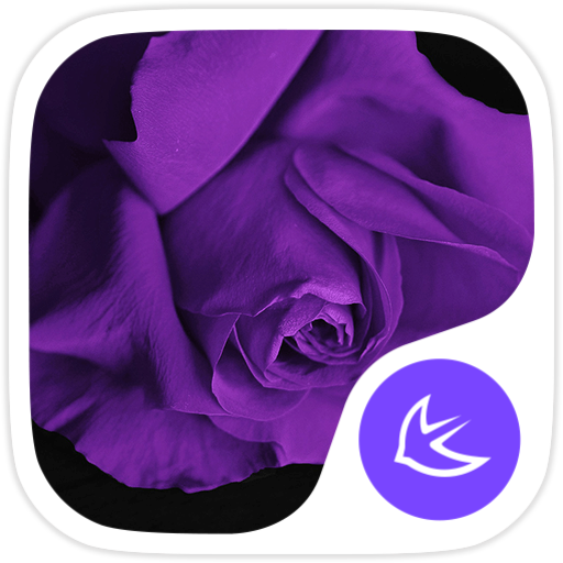 Purple Flower theme for APUS أيقونة