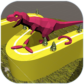 Line Dinosaur Color 3D icon