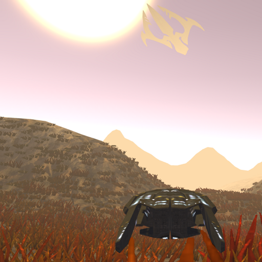 Planet explorer: space ship, rocket, drone flights icon