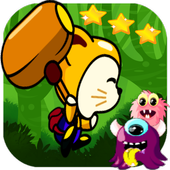 Hero Cat Adventure Game go أيقونة