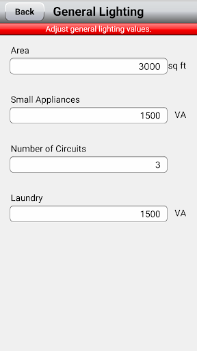 Electrical Load Calculator 2017 screenshot 3