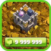 Gems and Gold for COC Prank icon