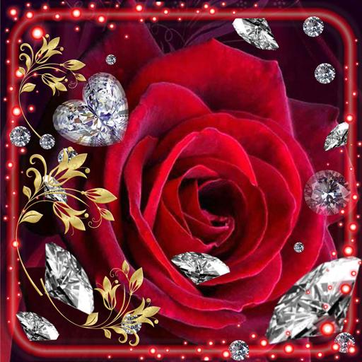Roses Red Diamonds Live Wallpaper icon
