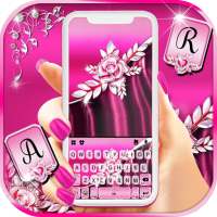 Pink Luxury Rose Keyboard Background