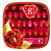 Luxurious Red Rose Keyboard Theme 🌹 icon
