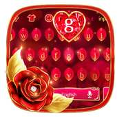 Luxurious Red Rose Keyboard Theme 🌹