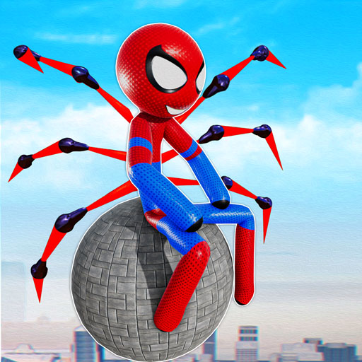 Spider Stickman Rope Hero Man icon