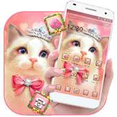 Cute Pink Kitty Cat Luxury Crown Theme 😺