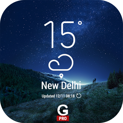 Weather Widget Galaxy S8 Pro S9 - Live Temperature icon