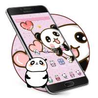 Pink cartoon Cute Panda Wallpaper on 9Apps