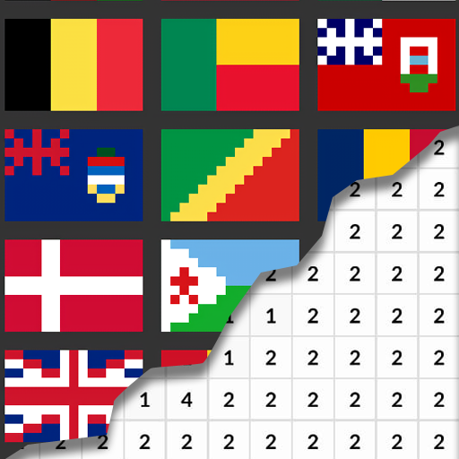 Flags Coloring By Number - Pixel icon
