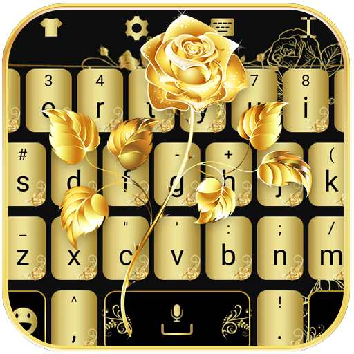Gold Rose Keyboard Theme icon