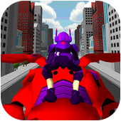 3D Big Robot Fly Surfers Dash icon