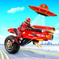 Flying Moto Robot Hero Hover Bike Robot Game