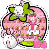 Cute Pink Rabbit Keyboard Theme on 9Apps