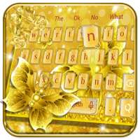 Golden Butterfly Keyboard Theme on 9Apps