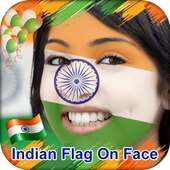 Indian Flag on Face