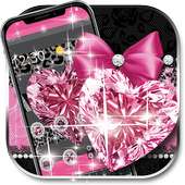 Pink Diamond Love Heart Theme on 9Apps